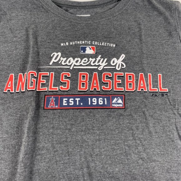 T-Shirt Authentic Majestic Los Angeles Angels MLB Tee Size Large - Picture 4 of 6